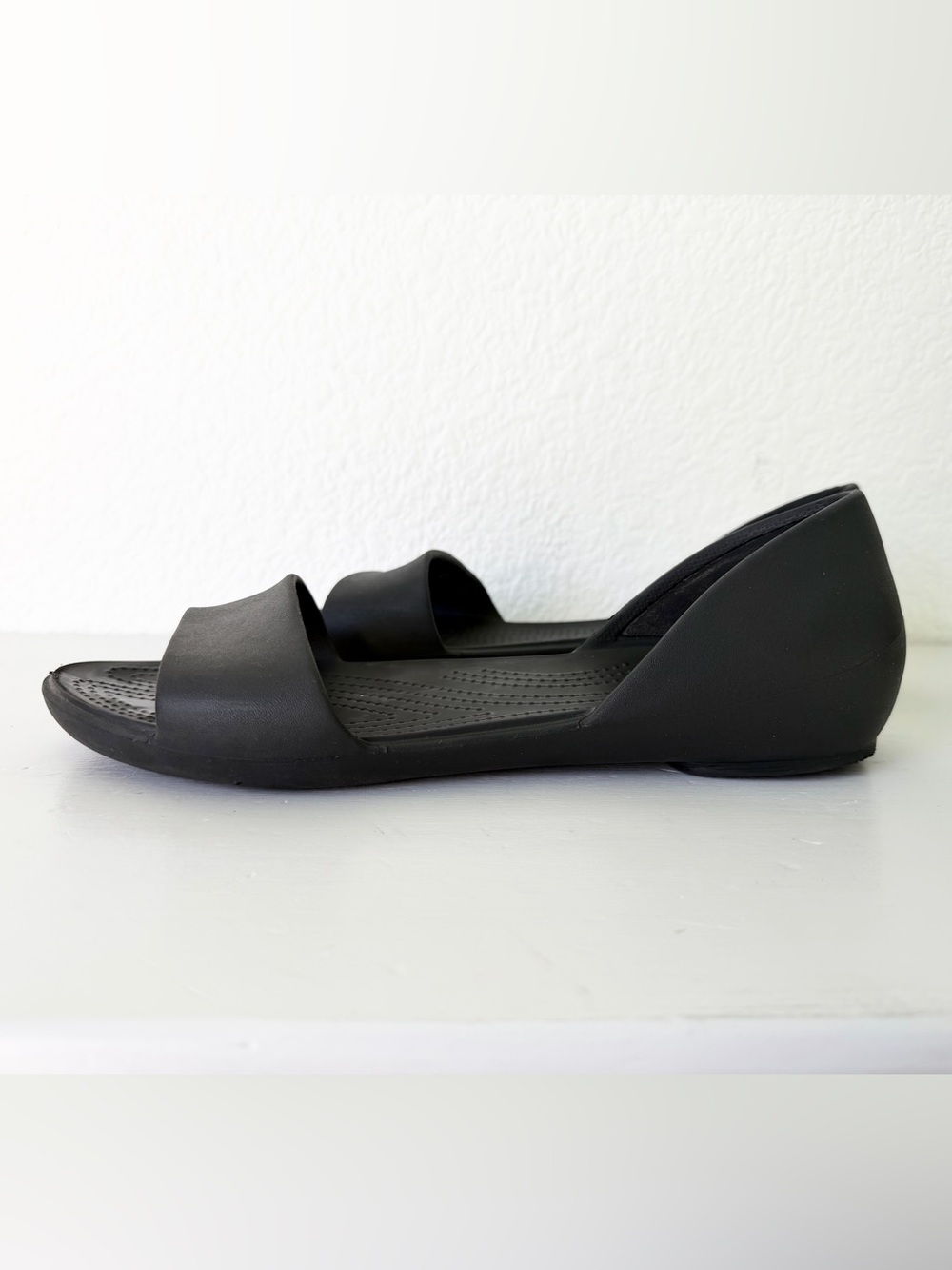 CROCS • Women's Black Open-Toe D'Orsay Sandal • Size 10 - Picture 9 of 9